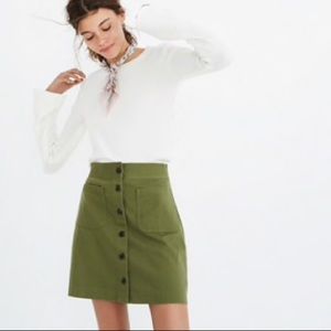 Madewell “Station” Mini Skirt 0
